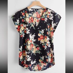 Floral V-Neck Top